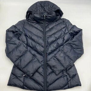 RALPH‎ LAUREN Woman’s S Quilted Hooded Packable DOWN Jacket Coat Puffer Black